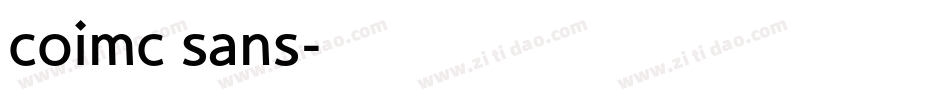 coimc sans字体转换